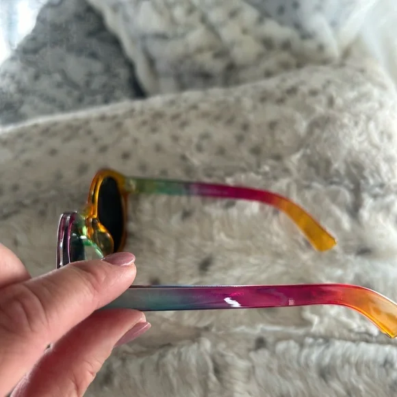 Rainbow Sunglasses Pink Red Yellow Green Sunnies - Picture 7 of 9